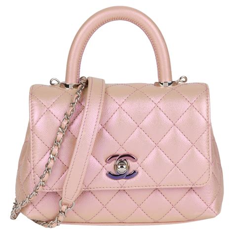 chanel coco top handle mini|mini coco handle iridescent.